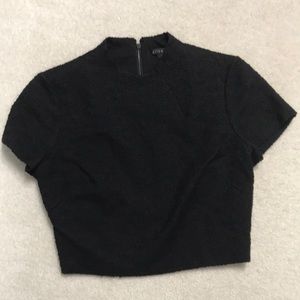 Alice + Olivia 💜 Blk Top Short Sl Top Open Back!